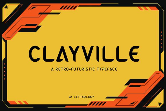Clayville: A Retro-Futuristic Sans Serif Font for Handmade Brands