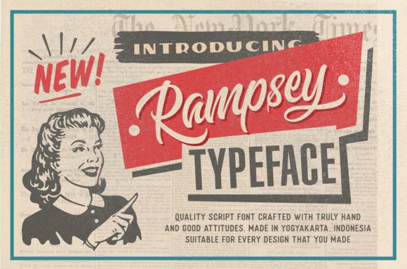 Rampsey: A Chic Script Font for Handmade Labels & Printables