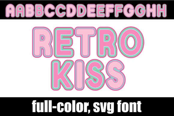 Retro Kiss: A Vibrant Color Font for Digital Branding