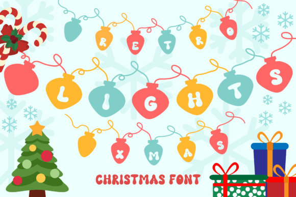 Retro Lights Xmas: A Playful Display Font for Digital Brand Moments