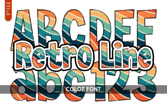 Retro Line: A Vibrant Color Font for Editorial Design